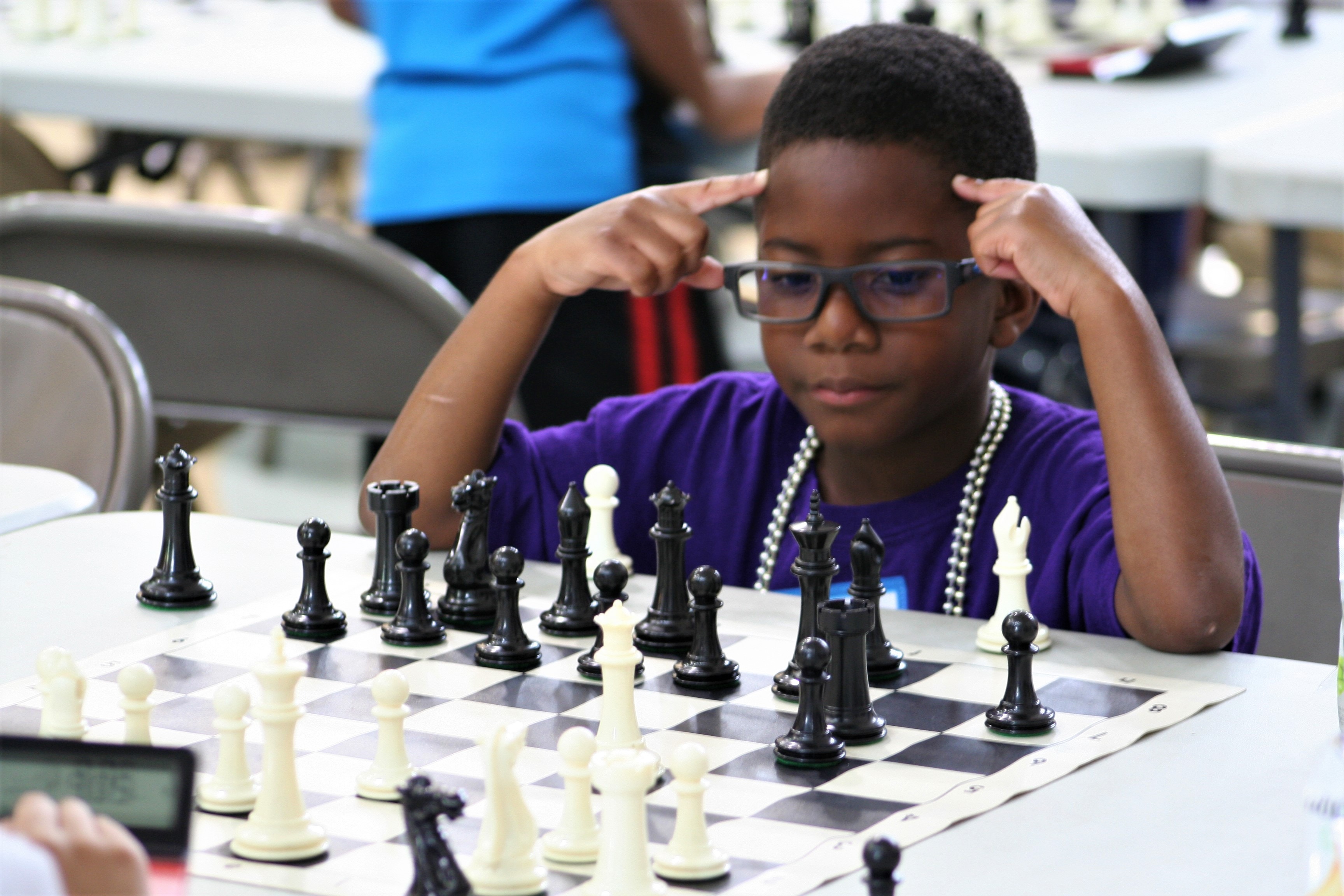 Kids having fun at chess camp